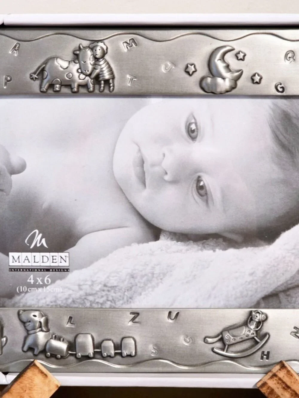 Malden Sweet Dreams Pewter 4x6 Baby Nursery Picture Frame New NIP Moon Ice Cream